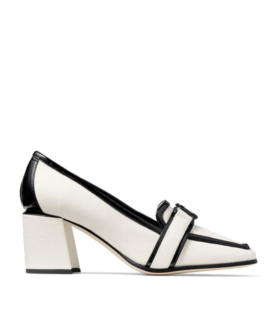Jimmy Choo Evin 65mm Leather Pumps In White