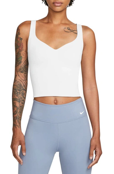 Nike Women's Alate Medium-support Padded Sports Bra Tank Top In White