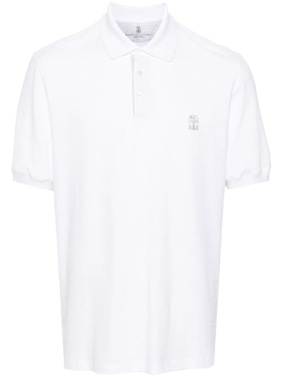Brunello Cucinelli Classic Polo Shirt In White