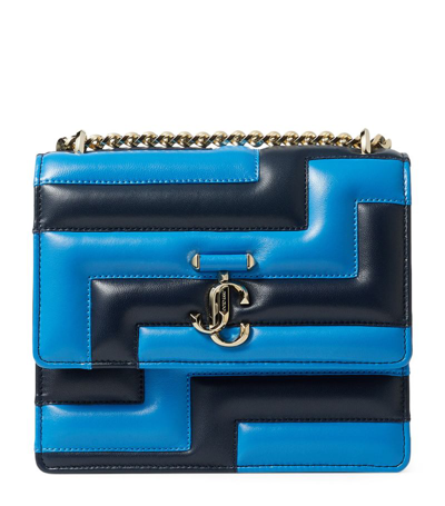 Jimmy Choo Leather Avenue Quad Shoulder Bag In Blue