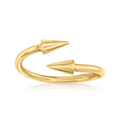 Rs Pure Ross-simons 14kt Yellow Gold Spike Bypass Ring