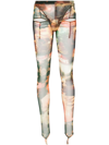 PUPPETS AND PUPPETS ORANGE CARLY GRAPHIC-PRINT LEGGINGS