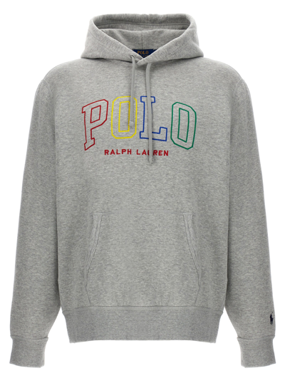 Polo Ralph Lauren Logo Hoodie Sweatshirt Gray