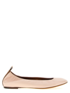 Lanvin The Leather Ballerina Flat In Nude