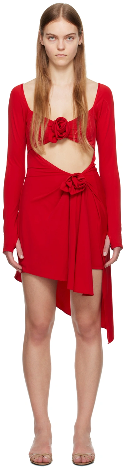Sandy Liang Red Narcissa Minidress In 616 Red