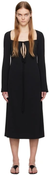 Sandy Liang Black Hampton Maxi Dress In 001 Black