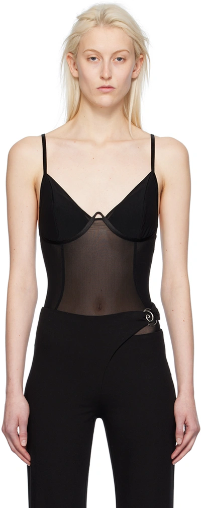 Camilla And Marc Black Leander Bodysuit In Dblk Black