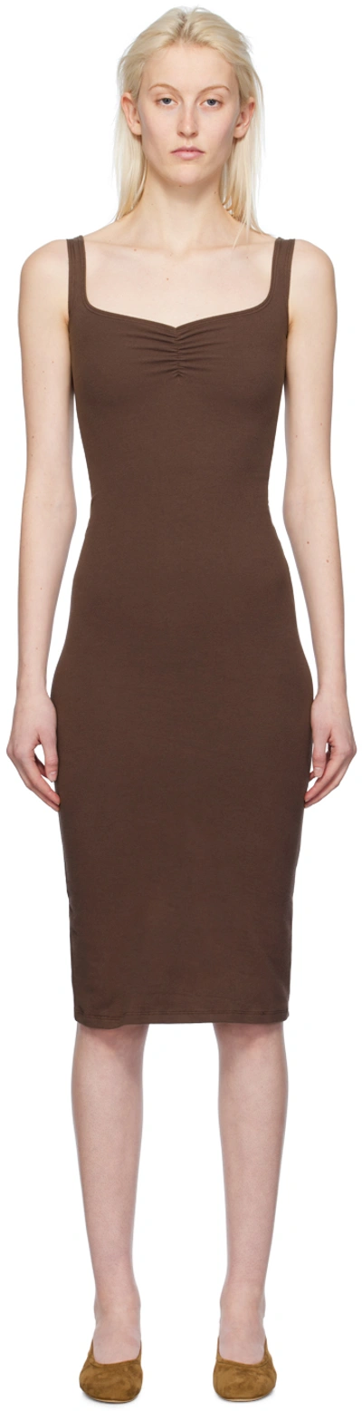 Gil Rodriguez Brown Corazon Midi Dress In Chocolate