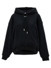 Off-white Stamped Drawstring Hoodie With Kangaroo Pocket
