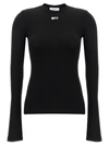 Off-white Off Stamp Sec Skin Ls Crew Black White
