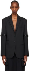 Coperni Black Hybrid Oversized Tailored Blazer In Black