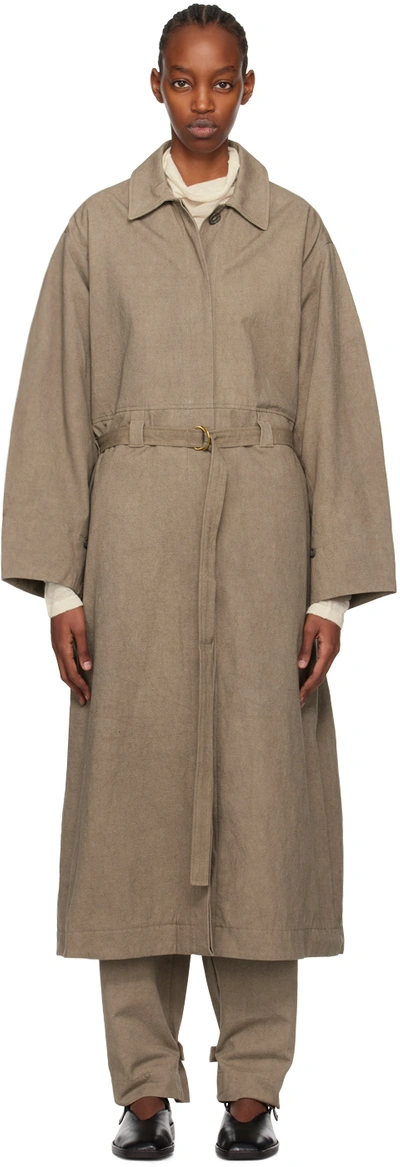 Lauren Manoogian Taupe Belted Trench In F01 Fatigue