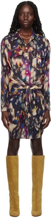 Isabel Marant Étoile Marant Étoile Woman Maxi Dress Black Size 6 Cotton In Oebk Ochre/black