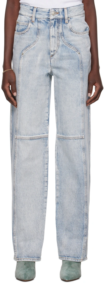 Isabel Marant Étoile Blue Valeria Denim Jeans In 30lu Light Blue