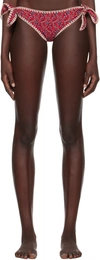 Isabel Marant Étoile Red Sukie Bikini Bottom In Crbr Cranberry