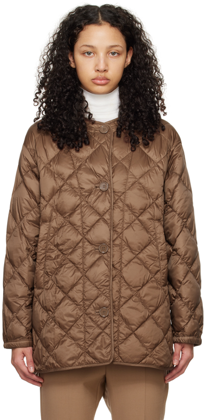 Max Mara The Cube Csoft Quilted Down Jacket In 27 Brown