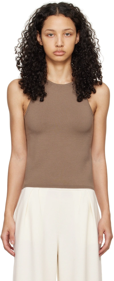 Max Mara Brown Alfeo Tank Top In 3 Mud