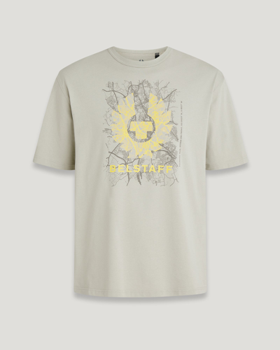 Belstaff Map T-shirt In Cloud Grey