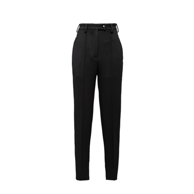 Prada Wool Trousers In Black