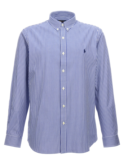 Polo Ralph Lauren Logo Embroidery Striped Shirt Shirt, Blouse Blue