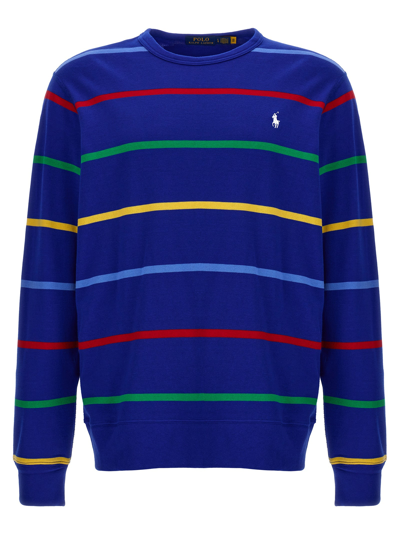 Polo Ralph Lauren Striped Polo Shirt Sweatshirt Multicolor In Blue