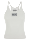 MO5CH1NO JEANS TANK TOP LOGO LABEL TOPS WHITE