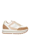 Voile Blanche Woman Sneakers Camel Size 11 Leather In Beige
