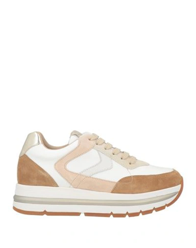 Voile Blanche Woman Sneakers Camel Size 6 Leather In Beige