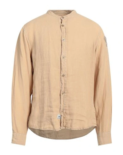 Blauer Man Shirt Sand Size Xl Linen In Beige