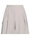 Rrd Woman Shorts & Bermuda Shorts Dove Grey Size 8 Polyamide, Elastane