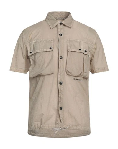 C.p. Company C. P. Company Man Shirt Khaki Size M Polyamide In Neutral
