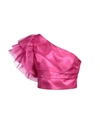 Hanita Woman Top Fuchsia Size S Silk, Polyester In Pink