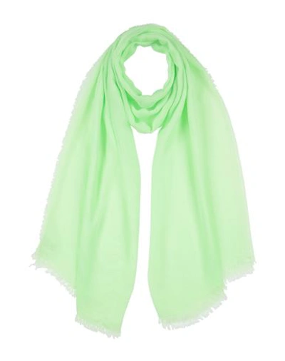 Faliero Sarti Woman Scarf Acid Green Size - Modal, Silk