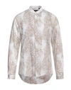 Antony Morato Man Shirt Khaki Size 38 Linen, Cotton In Beige