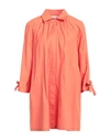Max Mara Woman Shirt Orange Size 10 Cotton