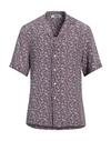 Grifoni Man Shirt Purple Size 18 Cotton, Polyamide, Elastane