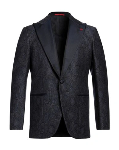 Isaia Man Blazer Midnight Blue Size 38 Wool, Silk, Cotton