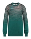 M Missoni Man Sweater Green Size Xl Cashmere, Silk