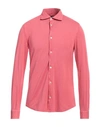 Fedeli Man Shirt Magenta Size 50 Cotton
