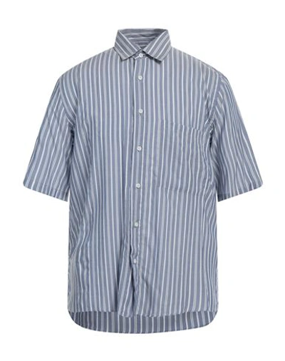 Low Brand Man Shirt Slate Blue Size 6 Lyocell