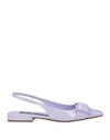 Sergio Rossi Woman Ballet Flats Lilac Size 6 Soft Leather In Purple