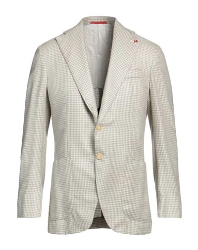 Isaia Man Blazer Light Yellow Size 42 Silk, Cashmere, Wool