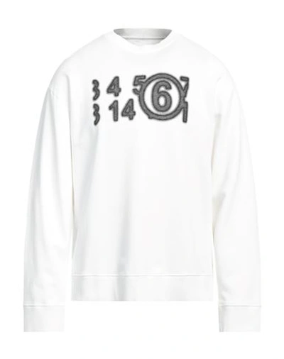 Mm6 Maison Margiela Logo Cotton Sweatshirt In White