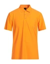 Duno Man Polo Shirt Orange Size M Polyamide, Elastane