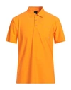 Duno Man Polo Shirt Orange Size S Polyamide, Elastane