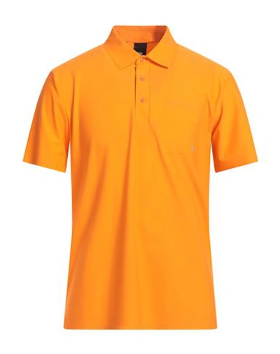 Duno Man Polo Shirt Orange Size Xl Polyamide, Elastane
