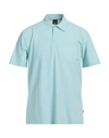 Duno Man Polo Shirt Sky Blue Size Xl Polyamide, Elastane In Blue