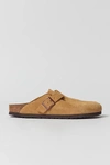 Birkenstock Beige Narrow Boston Soft Footbed Slip-on Loafers In Brown