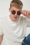 Urban Outfitters Tommy Half Frame Round Sunglasses In Gold, Men's At