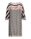 Pianurastudio Woman Mini Dress Light Brown Size 8 Polyester, Silk In Beige